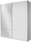 Rauch Möbel Quadra Kleiderschrank, Schwebetürenschrank, 2-türig, 1 Spiegeltür, inkl. Zubehörpaket Basic 6 Einlegeböden 3 Kleiderstangen, Farbe Alpinweiß, BxHxT 270x229x62cm