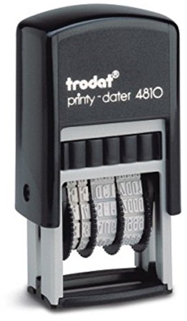 Small Date Stamp, Military Date Format (12 NOV 2015), Black Ink
