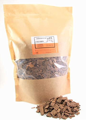 AlcoFermBrew Copeaux de chêne 1kg – Américain (Toasted) | Ecailles de chêne | Chips Natural | Coupes Bois chêne | Oak Chips