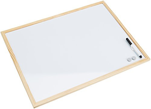 Bi-Office Budget Whiteboard mit Holzrahmen, magnetisch, 5 Größen wählbar, 60 x 45 cm