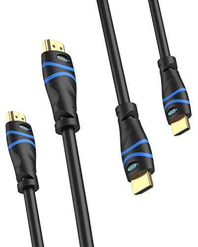 BlueRigger 8K HDMI Cable (3M - 2 Pack, 8K 60Hz HDR, 4K 120Hz, High Speed 48Gbps with Ethernet, eARC, 3D, HDCP 2.3) - Compatible with PS5, Xbox, Roku, Apple TV, Switch, PC