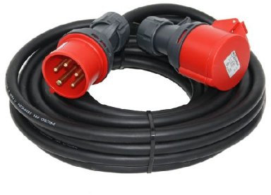 CEE Starkstromkabel 15m 16A CEE-Verlängerung Verlängerungskabel H07RN-F 5x1,5mm²