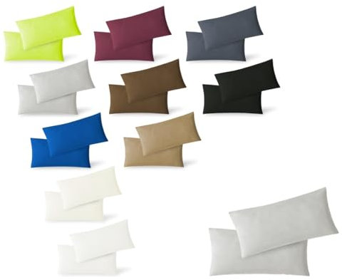 EXKLUSIV HEIMTEXTIL Jersey Kissenbezug 2er Set 40 x 80 cm Silber