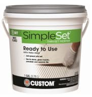 Simple Set STTSW1-2 1 Gallon White Pre-Mixed Tile & Stone Thin-Set Mortar