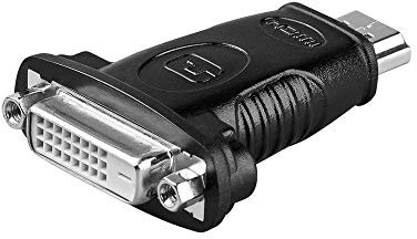 Goobay 68098 Adattatore HDMI/DVI-D, Placcato Nickel, Nero