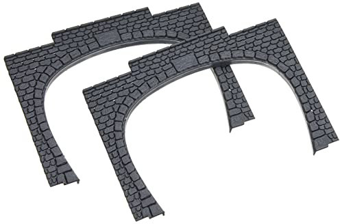 NOCH Tunnel-Portal mit Kunststoff für Modellbahn H0, 2-gleisig, 15,5 x 12,5 cm ideal für realistische Tunnel und Bergeinfahrten
