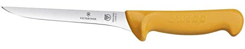 Victorinox Swibo, coltello da cucina/disossatore, lama da 13 cm dritta, flessibile e stretta, giallo