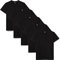 Lower East Men's LE105 T-Shirt, Black, M (Pack of 5)