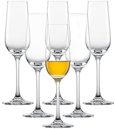 SCHOTT ZWIESEL Sherryglas Bar Special (6er-Set), klassische Schnapsgläser mit Stiel, spülmaschinenfeste Tritan-Kristallgläser, Made in Germany (Art.-Nr. 111224)
