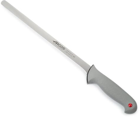 Arcos Coltello da Prosciutto con Lama in Acciaio Inossidabile 300 mm – Manico Ergonomico in Poliossimetilene POM, Maggiore Comodità, Adattabilità e Resistenza – Nero, Serie Colour Prof