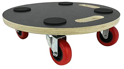 Shepherd Hardware Move-It 3363 Premier 15-Inch Round Wood Platform Dolly, 530-lb Load Rating