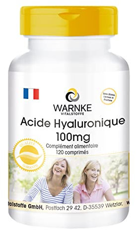 Hyaluronsäure 100mg - 120 Tabletten - vegan | Warnke Vitalstoffe - Deutsche Apothekenqualität