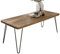 FineBuy Massiver Esstisch Harlem Sheesham Massiv Holz, Esszimmertisch Massivholz mit Design Metall Beinen, Holztisch Tisch Esszimmer, Küchentisch