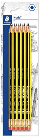 Staedtler 122-2BK10D Noris Bleistift HB mit Radiertip 10 Stück auf Blisterkarte