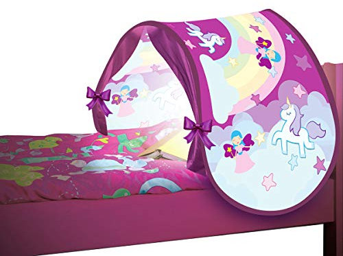 STARLYF SleepFun Tent Original Playhouse für Kinder, Aus Dem TV-Werbung, Pop Up Bed Tent Mit Leselicht, Dekoration für Schlafzimmer Einzelbetten