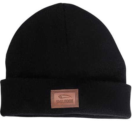 SMILODOX Wintermütze Savion, Unisex Weiche Beanie für Sport, Fitness, Training & Freizeit, Dehnbarer Stoff Laufmütze für warmen Winter, Ohrenwärmer Strickmütze