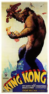 Poster World Ltd KING KONG - Fay Wray Robert Armstrong Clásico 1933 Cartel De Película - A4