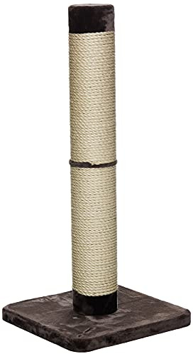 MidWest Homes for Pets Feline Nuvo Grand Forte Scratching Post, 104 cm Tall, Heavy-Duty Sisal Post with Wide Base, Thick Brown Faux Fur, for Large and Multi-Cat Households
