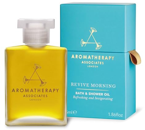 Aromatherapy Associates Bath and Shower Oil, Luxury Spa, Natural Bath, Bath Oil, Vegan, Cruelty Free, Environment Friendly (55 ml (Pack of 1), Revive Morning Bath and Shower Oil)