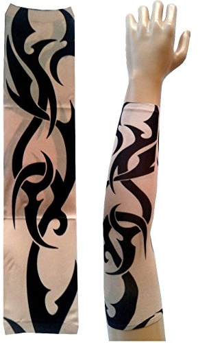 W64 - Modello 42 - Manicotto Tattoo - Indossabile - Manica - Tatuaggio Finto - Tatoo - Mezza Manica - Tribale