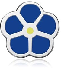 BOBIJOO Jewelry - Pinos Azul Flor Amarillo Nomeolvides Ojal Francmasonería Esmaltado