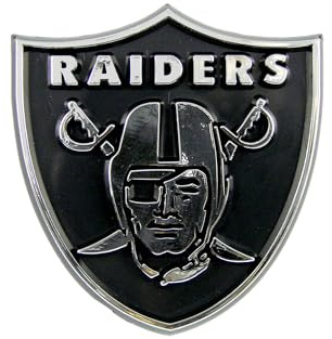 FANMATS NFL Oakland Raiders Chrome Plastic Emblem