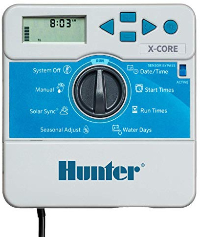 Hunter Sprinkler XC400I X-Core 4-Station Indoor Irrigation Controller, Small, Gray