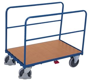 Tubo de carro con 2 tubos de planchar carga (kg): 500 ladefläche: 1075 x 700 mm RAL 5010 Azul genciana