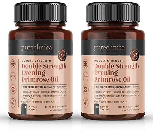 Hochwertiges Nachtkerzenöl (1 Jahr Vorrat – 360 Kapseln) – 1000 mg 80% Linolsäure.