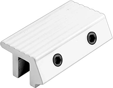Prime-Line U 9817 1/4 In. x 2 In. Diecast Construction White-Painted Sliding Door Lock (Single Pack)