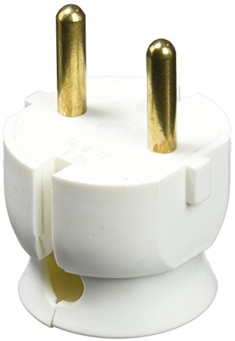 Legrand - Fiche extra-plate mâle sans terre - 16A - sortie latérale - blanc