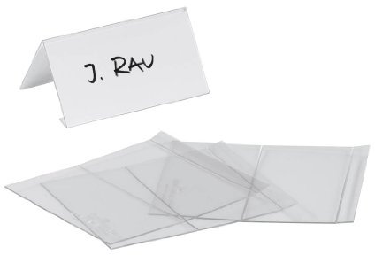 Durable Tischnamensschild (104 x 100 mm Pet) Beutel à 10 Stück, transparent, 804719