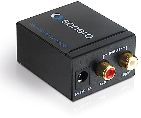 sonero AC000 Audio Analog/Digital Konverter 2x Cinch Stereo Audio (L/R) auf Digital Audio (optisch/koaxial)