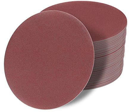 115 mm red Exzenter Schleifscheiben Sortiment SET 50 Scheiben P1000 P800 P600 P400 P320, ohne Loch Klett Schleifpapier