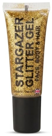Gel Glitter Gold. Sparkling Glitter for your face & body with fine nib applicator