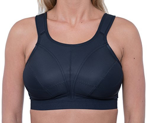 Womens High Impact Sports Bra Non Wired Plus Size Sports Bra Large Bosom Bra 40 F Black