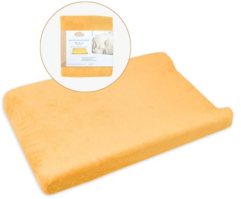 Ti TIN Copri Fasciatoio Universale con Tessuto Elastico Adattabile | Coprifasciatoio 100% Microfibra Morbida e Assorbente, 80x50 cm, Colore Arancione