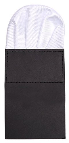 DonDon Herren Einstecktuch vorgefaltet für den perfekten Sitz weiß