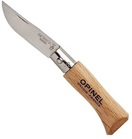 Opinel INOX Natural Messer, braun, S
