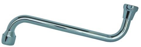 SOMATHERM FOR YOU, Bec dessous 15/21 avec aérateur, longueur 150 mm, chromé, pour eau sanitaire, compatible eau chaude et froide, idéal pour robinetterie moderne