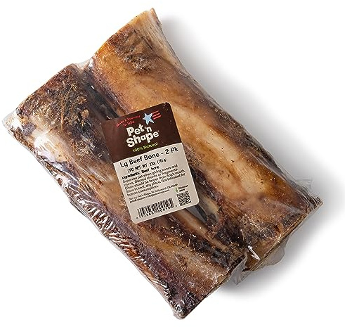 Pet 'n Shape Beef Bone Dog Treats - Made & Sourced in the USA Chewz - Large, 2 Count