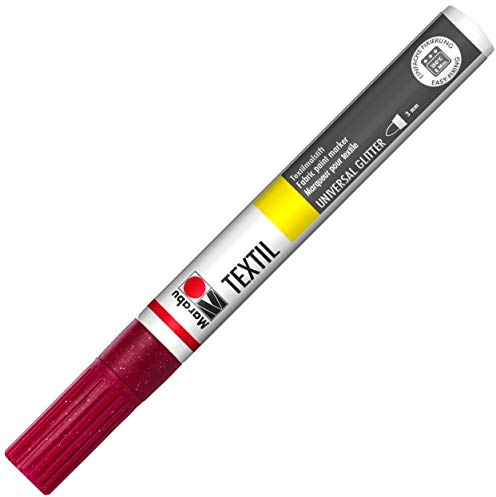 Marabu Textil Glitter Painter Pen (3mm Tip) - 532 Red