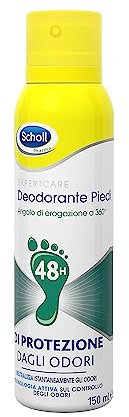 Scholl Pharma, Deodorante Spray Piedi Antiodore, Elimina e Protegge dai Cattivi Odori per 48h, Sensazione di Freschezza a Lungo, 1 Flacone da 150 ml