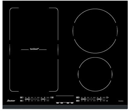 Sauter - SPI4664B - Plaque Induction - Table de Cuisson Encastrable - Noir - 4 Foyers - 7200W - Dimensions Encastrement : 56x49cm - Espace Grand Plat - Fabriqué en France