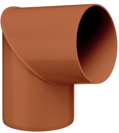 INEFA Coude Descente 80° PVC 85mm Marron Raccord Tuyau Pluvial Montage Facile