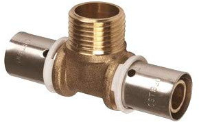 IBP Bänninger - Raccord à sertir - Té PER à sertir Ø20 - Mâle 1/2 (15/21) - Ø20 - IBP Bänninger