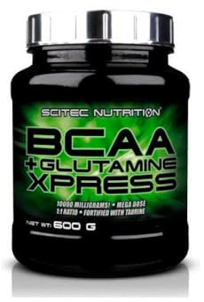 Scitec Nutrition BCAA + Glutamine Xpress - Miscela di aminoacidi essenziali - con 5 g di BCAA 2:1:1-5 g di glutammina - arricchita con taurina, 600 g, Mela