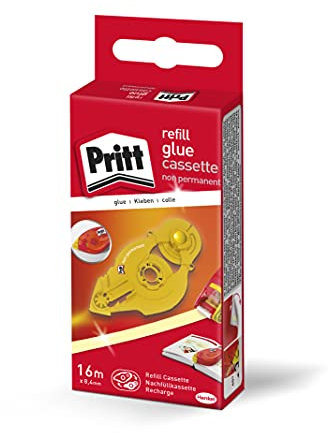 Pritt Kleberoller Nachfüllkassette, non-permanent, für wiederablösbare Verklebungen, Bandlänge: 16 m, Bandbreite: 8,4 mm, 10 Stück