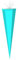 Bastel Schultüte / Länge: 85cm / eckig / Farbe: hellblau