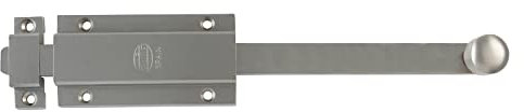 Amig - Pasador de Sobreponer para Puertas Mod.3700 - Pestillo de Seguridad Plateado para Colocar Horizontal o Vertical - De Latón Acabado en Cromado Mate - Medidas: 150 x 48 mm - Incluye Tornillos